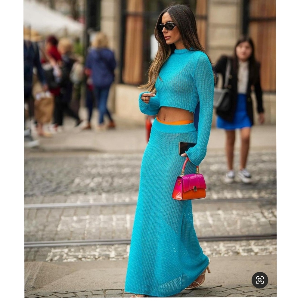 Zara 2 pcs Pointelle knit sweater - Picture 8 of 16